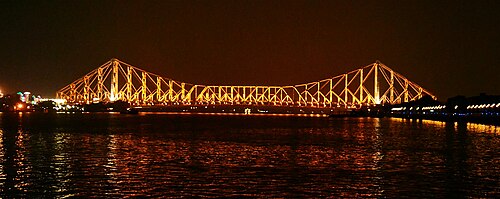 Famous landmark in West Bengal — Howrah Bridge, Kolkata
